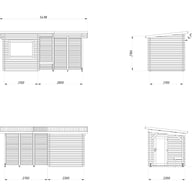 Palmako Sanna 4.1 Canopy Home Sauna