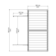 6x3 Palram Plastic Skylight Shed Plan Dimensions