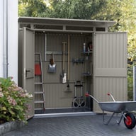 Hormann Berry Pent Metal Garden Shed Optional Double Doors