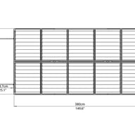 Palram 6x12 Plastic Skylight Shed in Grey External Dimensions