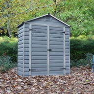 Palram 6x3 Plastic Skylight Garden Shed in Grey