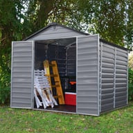 Palram 6x8 Plastic Skylight Grey Shed and Garden Store