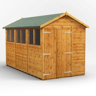 Power 10x6 Apex Wooden Shed Double Doors