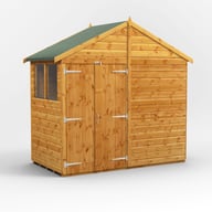 Power 4x8 Apex Wooden Shed Double Doors