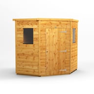 Power 6x6 Corner Shed Single Door