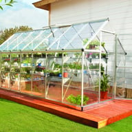 Silver Palram Harmony 6x14 Greenhouse Clear Polycarbonate Glazing