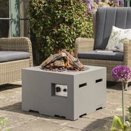Happy Cocooning 61cm Grey Gas Fire Bowl with Optional Shelf