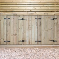 Garden Village Wooden 3 Bin and 4 Box Storage