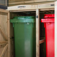 Garden Village Double Wooden Garden Bin Store