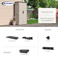 Suncast 3x2 Mannington Plastic Garden Storage Shed