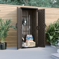Suncast 3x2 Mannington Plastic Garden Storage Shed Stone Grey
