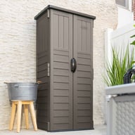 Suncast 3x2 Mannington Plastic Garden Storage Shed Stone Grey
