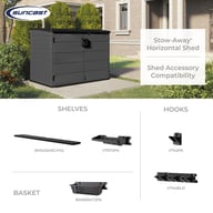 Suncast 6x4 Stow Away Plastic Garden Store