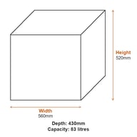 Suncast Florida 83L Storage Box - Light Taupe dimensions