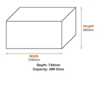 Suncast Minnesota 469L Storage Box - Java Brown dimensions