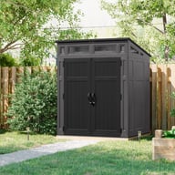 Suncast Modernist 6x5 Pent Roof Plastic Shed Black