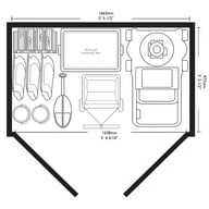 Suncast Stow-Away Large Store - Stone Grey