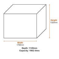 Suncast Stow-Away Large Store - Stone Grey dimensions