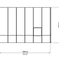 Palram Canopia Sun Room 8x12 Lean to Greenhouse Plan Dimensions