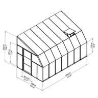 Palram Canopia Sun Room 8x14 Lean to Greenhouse Dimensions