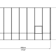 Palram Canopia Sun Room 8x14 Lean to Greenhouse Plan Dimensions