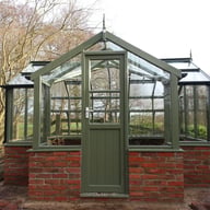 Swallow Cygnet 6x11 Wooden Greenhouse Dwarf Wall in Bracken Paint