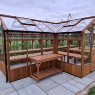 Swallow Cygnet 6x19 Wooden T Shaped Greenhouse Oiled Finish