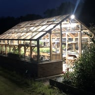 Swallow Falcon 13x18 Wooden Greenhouse in Thermowood with Dwarf Wall