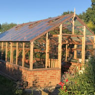 Swallow Falcon 13x18 Wooden Greenhouse Thermowood with Dwarf Wall
