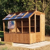 Swallow-Jay-8x6-Wooden-Potting-Shed Plain Thermowood FInish