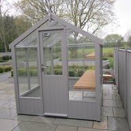 Swallow Kingfisher 6x10 Wooden Greenhouse in Slate Grey Paint