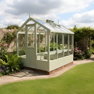 Swallow Kingfisher 6x8 Painted Wooden Greenhouse