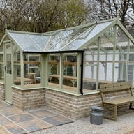 Swallow Mallard 8x15 Wooden Greenhouse in Summer Green Dwarf Wall