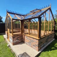 Swallow Mallard 8x15 Wooden Greenhouse Oiled Finish Dwarf Wall