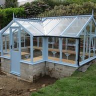 Swallow Mallard 8x15 Wooden Greenhouse Robins Egg Blue Dwarf Wall