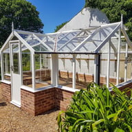 Swallow Mallard 8x15 Greenhouse Painted in White