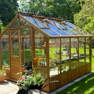 Swallow Raven 8x10 Wooden Greenhouse Oiled Finish