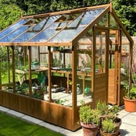 Swallow Raven 8x10 Wooden Greenhouse Oiled