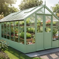 Swallow Raven 8x12 Greenhouse + 4ft Shed Combination