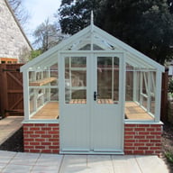 Swallow Raven 8x6 Dwarf Wall Greenhouse in Summer Green