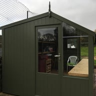Swallow Rook 8x12 Wooden Potting Shed Bracken Paint