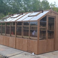 Swallow Rook 8x14 Wooden Potting Shed Natural Thermowood