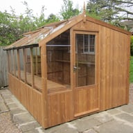 Swallow Rook Wooden Potting Shed 8x12 Thermowood Internal View