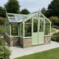 Swallow Swan 8x13 Dwarf Wall Wooden Greenhouse