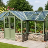 Swallow Swan 8x17 Dwarf Wall Wooden Greenhouse