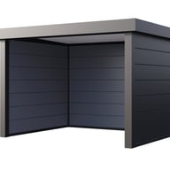 Telluria Singolo 3630 Metal Garden Shed - clear product view