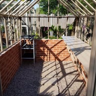Elite Thyme 6x10 Dwarf Wall Greenhouse in Stone Powder Coating Internal