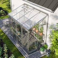 Vitavia 4x8 IDA 3300 Lean To Greenhouse Silver