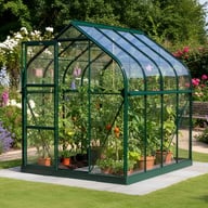 Vitavia 8x6 Green Orion 5000 Greenhouse - Horticultural Glass