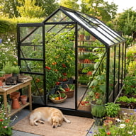 Vitavia 8x6 Black Venus 5000 Greenhouse